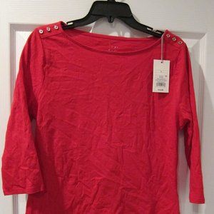 a new day - Red 3/4 sleeve tee